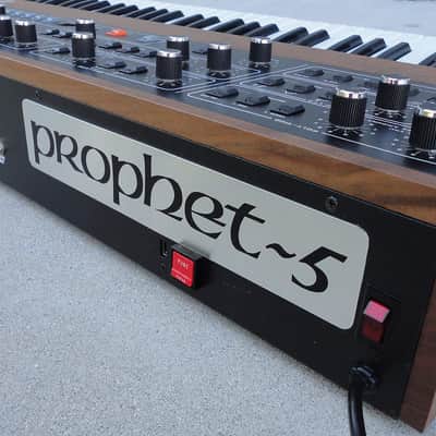 Sequential Circuits Prophet 5 - Rev 1 & Rev 2 *rear large badge* NEW -