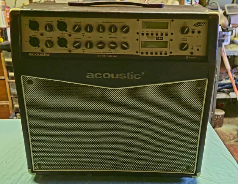 Acoustic A1000 100-Watt Stereo Acoustic Guitar Amplifier – DSP, Bluetooth, 2-Channel, Built-in Effects – Serial A1000B14216 image 1