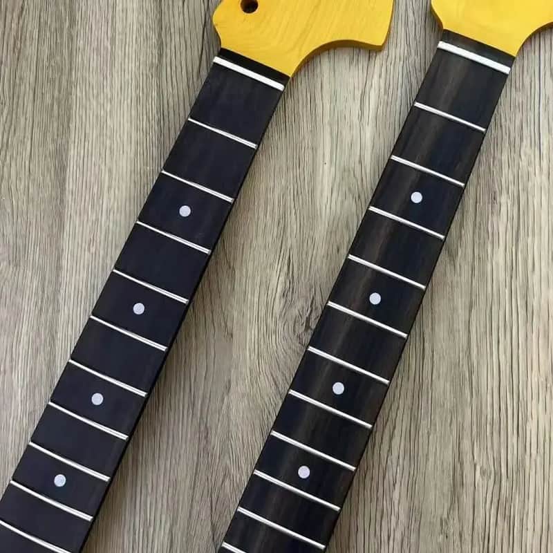 Jaguar Style Guitar Neck with Rosewood Fingerboard, 21 Frets, Aged Yellow image 1