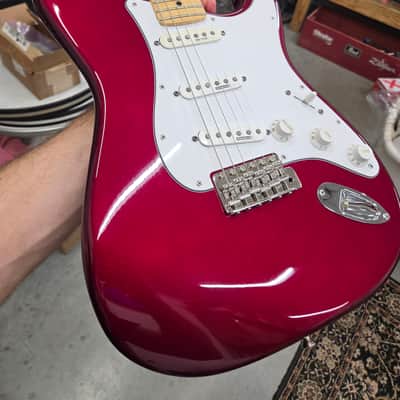 Fender Jimmy Vaughn Partscaster Strat W/ Highway 1 Neck & Kinman PUs - 2006 - Candle Apple Red W/ HSC (C016-26) image 12