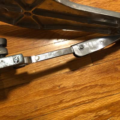 COOL & QUIET! Refurbished Vintage Slingerland Tempo King bass drum pedal leather strap for set kit w/ Ludwig beater image 7