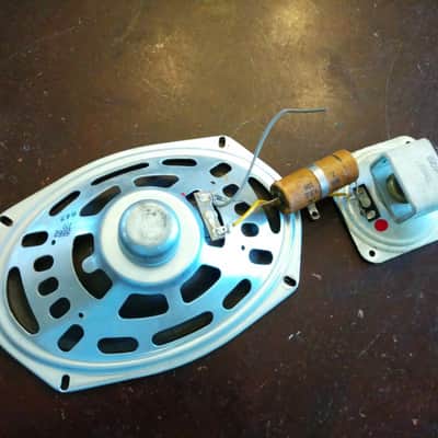 SET Carbonneau 6x9 Jensen 3" Tweeter Speaker ALNICO 69J11 DRIVER Guitar 8 OHMS 10 watt 1967 Silver image 1