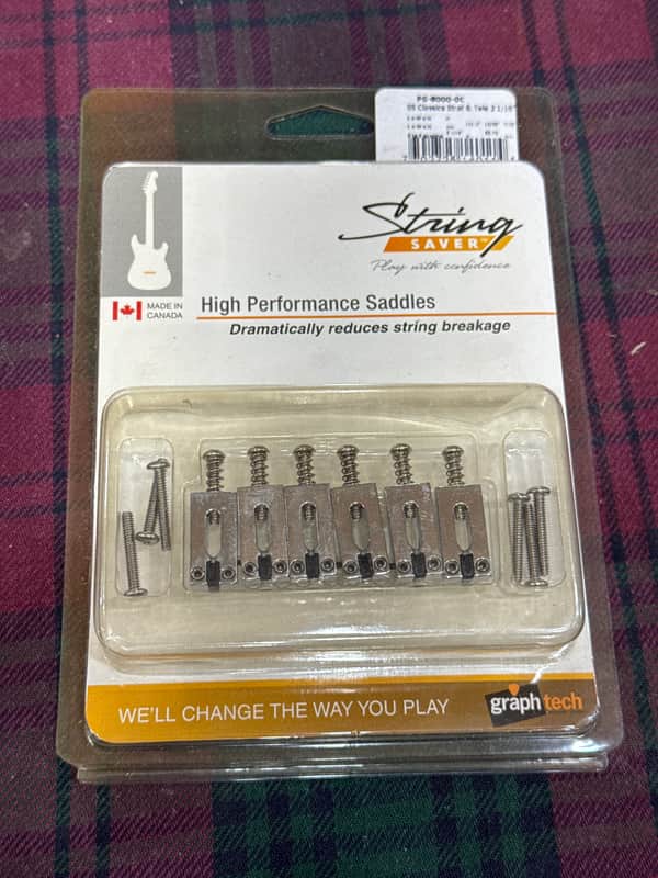 Graph Tech String Saver Classics Strat & Tele Saddles - Chrome image 1