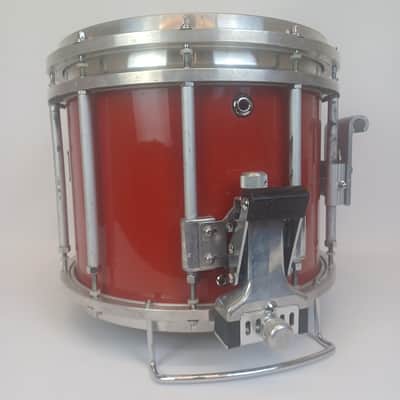 Pearl 11x13" FFX Championship Maple Marching Snare Drum Red Free Floating 10-Lug image 5