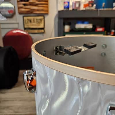 Gretsch USA Custom 20-14-12" Drum Kit - White Satin Flame - Vintage Build image 15
