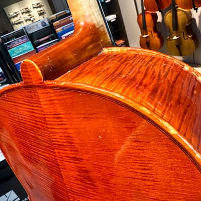 Golden Bamboo Chinese Imported 1/2 Cello Solid Wood Quinn Violin 2000 - Oil Varnish image 10