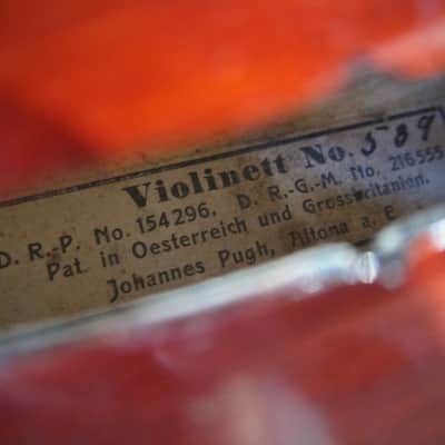 Vintage Johannes Pugh Violinett #589 Bowed Tabletop Violin Near Mint with Original Hard Shell Case image 21