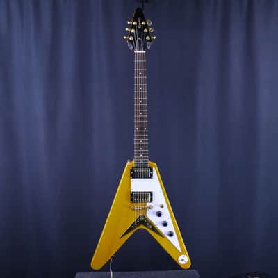 Epiphone '58 Korina Flying V 2023 - Aged Natural (White Pickguard) image 2