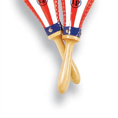 Latin Percussion LP Salsa Rawhide Maracas - Puerto Rican Flag (LP393-PR) image 2