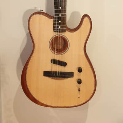 AS NEW WITH TAGS Fender American Acoustasonic Telecaster 2020 - Natural Finish image 1