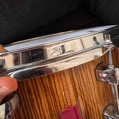 Sakae 14" x 5.5"  Special Mahogany Zebra Wood Snare Drum image 2