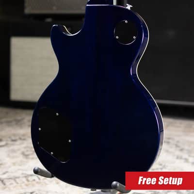 Gibson Les Paul Standard 50s Figured Top Electric Guitar - Blueberry Burst with Hardshell Case image 2