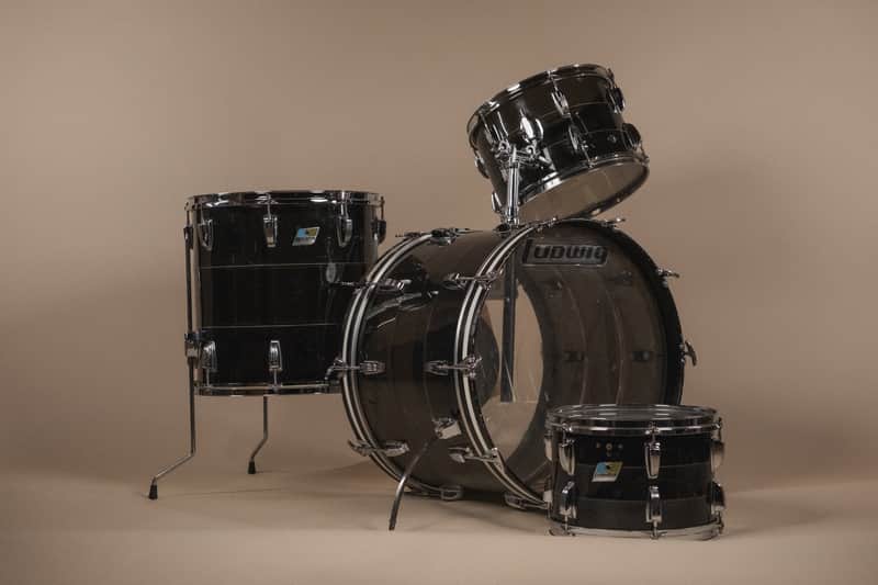 1970s Ludwig 'Tivoli' Vistalite in Smoke - 14x22, 8x12, 9x13, 16x16 image 1