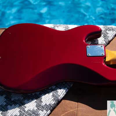 2005 Fender PB-62 Precision Bass Reissue MIJ - Old Candy Red - Pro Set Up w Perfect Frets/Action/Intonation! image 5