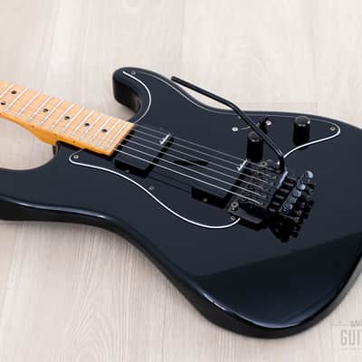 1988 Charvel by Jackson 1A2H Superstrat Black HH w/ Locking Tremolo, Japan image 10