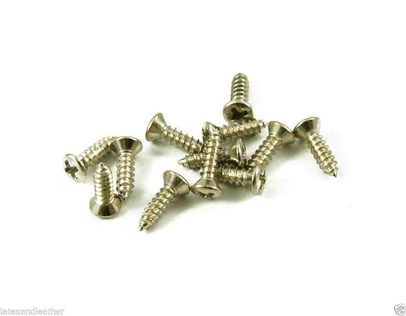 #3 GIBSON PICKGUARD SCREWS NICKEL ( 12p ) FITS LES PAUL,FIREBIRD,FLY V,EXPLORER image 1