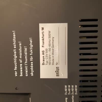 Amplifier Braun CSV 500 1968 - Silver / Black Working 100% Full Service Full Recap image 13