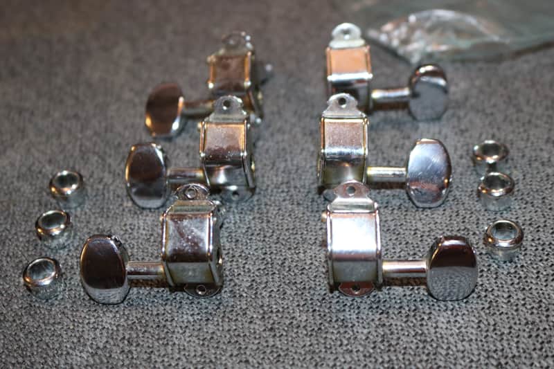 Vintage 1970's CHROME Gretsch Guitar TUNERS for Roc Jet Chet Atkins Tennessean others - No Tariffs image 1