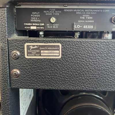 Fender (SUNN) The Twin 1989 - Black-on-Black image 4