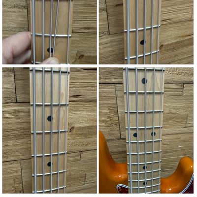 G&L JB-5 USA 5- string Jazz Bass -2022 - Honey Amber- Pine body -w/Sadowsky Preamp + OHSC image 10