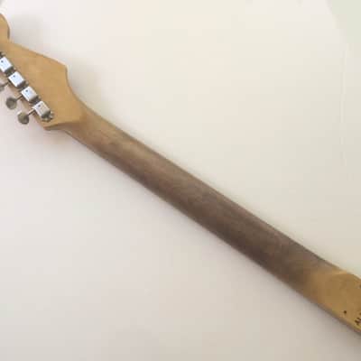 Vintage Modern Spec Lefty Fender Licensed Made in Japan Aged Relic Strat Guitar Neck Amber Loaded MIJ Nickel Gotoh Tuners image 24