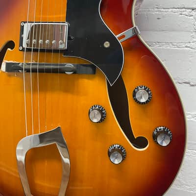 Hagstrom HJ800 Jazz Hollow Body - Cherry Sunburst image 12