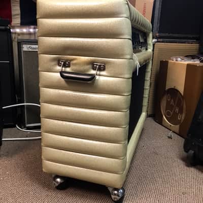 Kustom K-100 2 x 12" Combo Amp 1970's Champagne Sparkle Tuck and Roll image 6