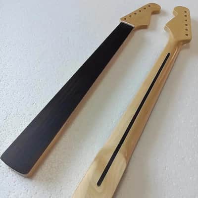 Fretless Strat Style Maple Wood Guitar Neck, Rosewood Fretboard image 5