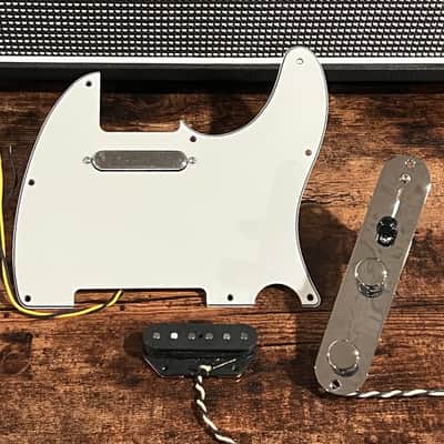 Good Land Pickups Tele Set: Pickups, Loaded Control Plate, and White Pickguard image 1