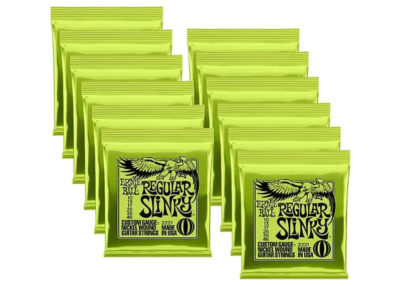 Ernie Ball Regular Slinky Nickel Wound Electric Guitar Strings 10-46 Gauge (12 PK) image 1
