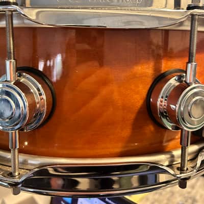 DW Collector's Series Cherry Standard 5x14 Snare Drum 2012 - Natural Gloss Lacquer w/ Hard Case image 15