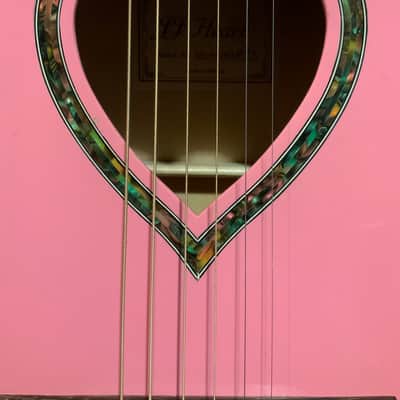 Jay Turser JJ Heart  Pink w/ bag image 2
