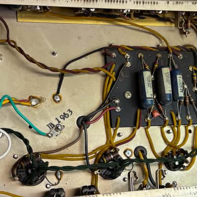 1963 FENDER BASSMAN BLONDE PRE-CBS 6G6-B VINTAGE TUBE AMP image 11