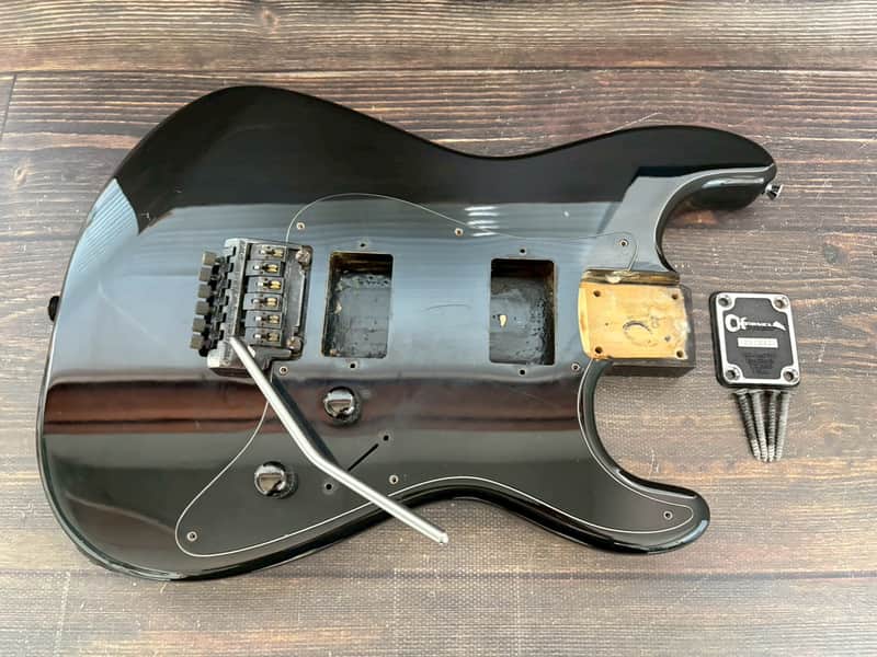 80s Charvel by Jackson Model-3A Body Black w/Kahler 2520 Fulcrum Tremolo/Plate image 1