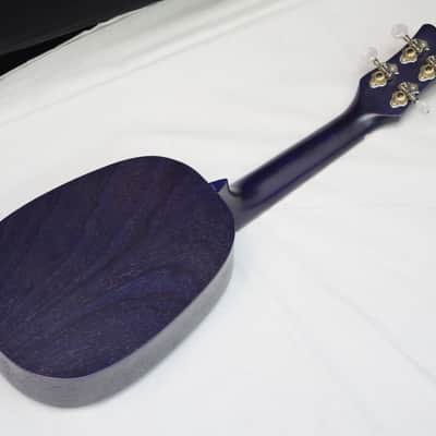 LUNA Great Wave Pineapple Soprano UKE new UKULELE w/ GIG BAG - Blue - Graphic Top image 3
