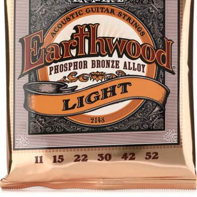 Ernie Ball Earthwood Phosphor Bronze Acoustic Guitar Strings - .011-.052 Light image 2
