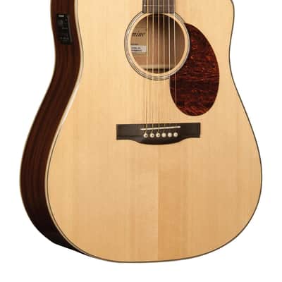 Jasmine JD37CE-NAT Dreadnought Venetian Style Cutaway Solid Spruce Top 6-String Acoustic-Electric Guitar image 2