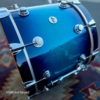 DW Collector's 22x16 Regal Blue Burst Cherrywood Recent - REGAL BLUE BURST image 2