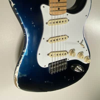 1983 E-Series USA Fender Stratocaster Neck  Hardtail MJT Lake Placid Blue Pine Body image 12