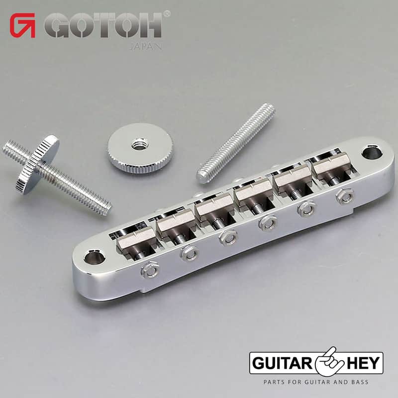 NEW Gotoh Ti103B Nashville Tune-o-matic Bridge M4 Post Titanium Saddles - CHROME image 1