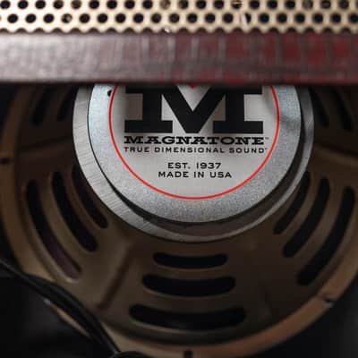 Magnatone Varsity Reverb Point-To-Point 15W 1x12” Combo Amp – Cathedral Burgundy image 8