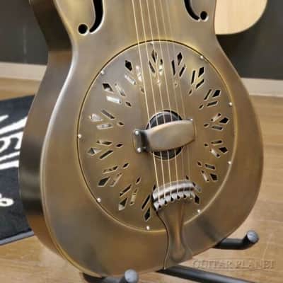 National Reso-Phonic Style N Antique Brass 14 Fret 2023 Antique Brass image 3