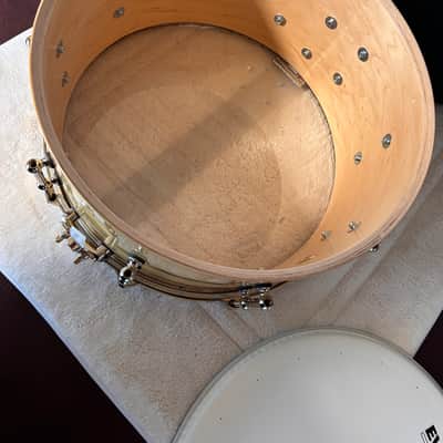 Ludwig 110th anniversary aged exotic 6.5 x14 snare drum - Natural image 10