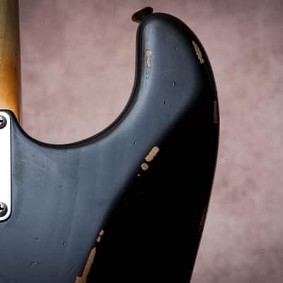 FENDER USA CS Mastertbuilt 56' Reissue Active Stratocaster Relic * Todd Krause "Faded British Racing Green" (2022) image 19