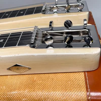 Circa 1955 Fender Dual 6 Professional Three Leg Steel Guitar w/OHSC image 18