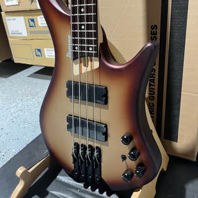 Ibanez Bass Workshop EHB600 Electric Bass Guitar - Charred Champagne Burst Matte image 3