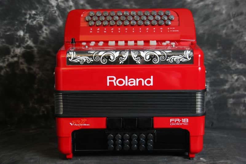 Roland FR-18 Diatonic Accordion Red image 1