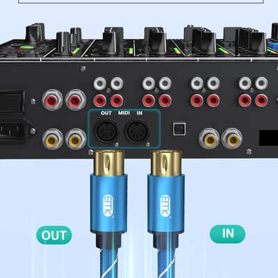 5-Pin DIN MIDI Cable Male to Male Midi Cables Compatible with MIDI Keyboard/Synthesizer/Guitar Multi Effects/Audio Interface/Audio Mixer/Audio Amplifier/External Sound Card (6.6Feet/2m) image 6