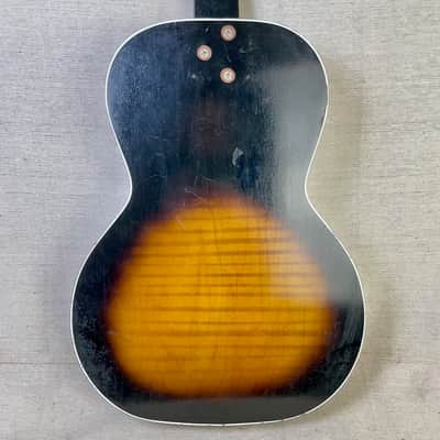 Kay 1160 Note 1966 Sunburst Parlor Acoustic Short Scale image 4