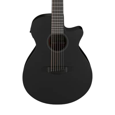Ibanez AEG721 7-String Electro-Acoustic Guitar, Black Out image 2
